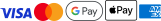 VISA | Master Card | AMEX | Apple pay | Google pay